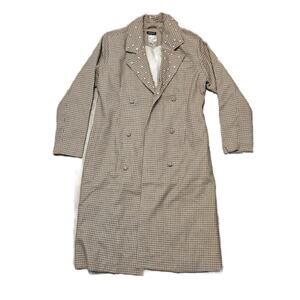 VENUS Women’s Long Houndstooth Coat – Size 14 – New Without Tags